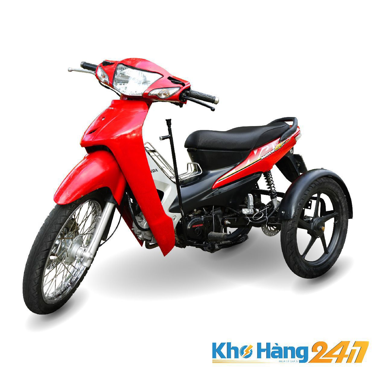 BABANHTUCHE Wave chitiet 01 01 - Xe máy 3 bánh Wave chế
