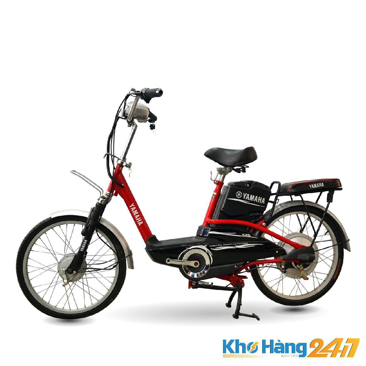 xe dap dien yamaha icats mau do 1 - Xe đạp điện Yamaha Icats - Màu đỏ