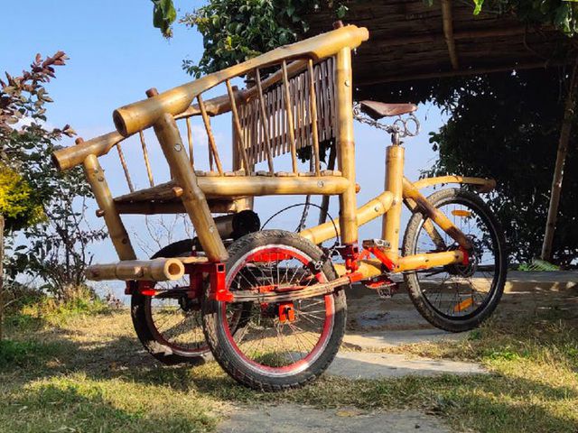 Độc đáo mẫu xe đạp điện đa năng bằng tre ở Nepal - 4