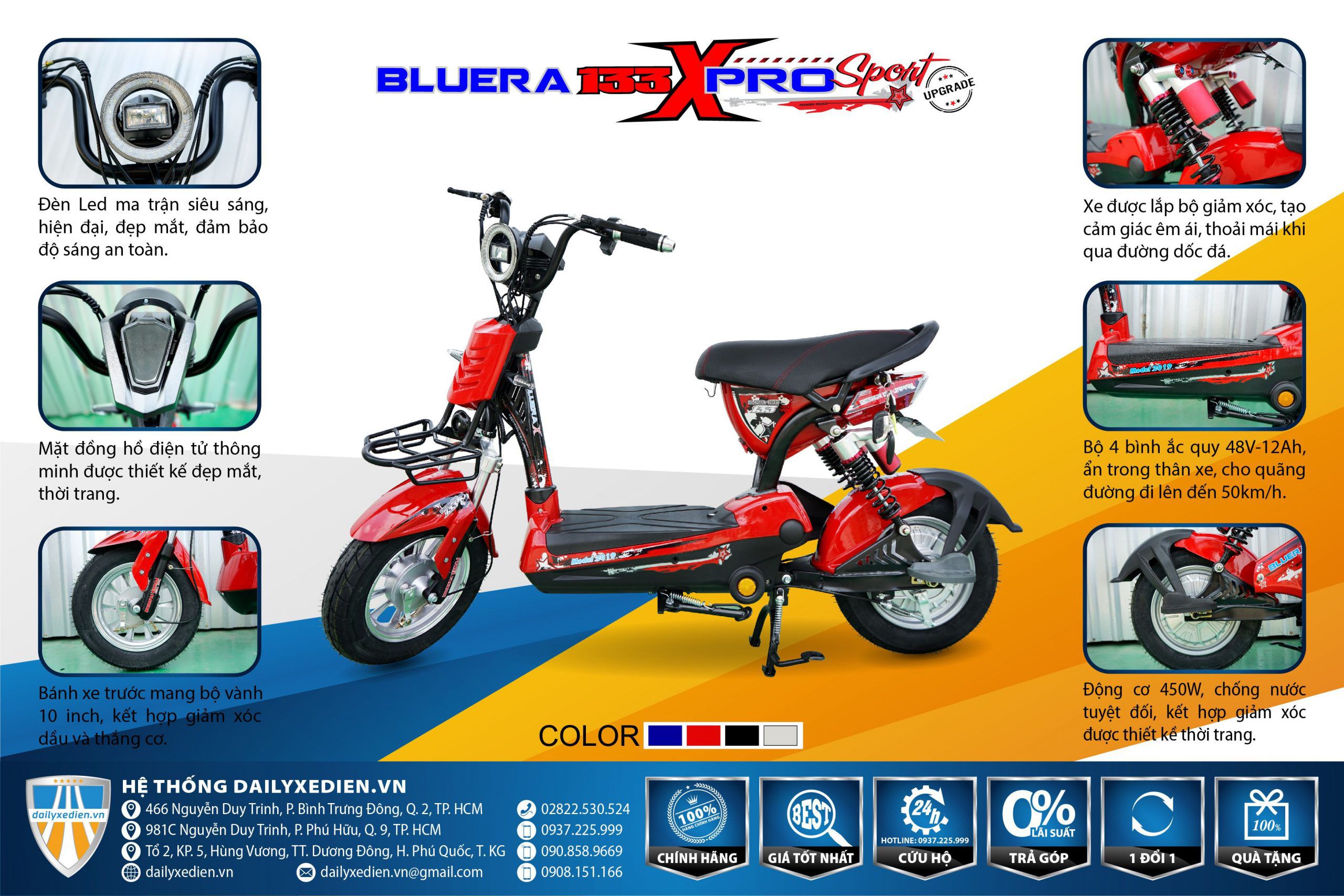 xe dap dien 133 pro upgrade 01 scaled - Xe đạp điện Bluera 133 Xpro Sport Upgrade