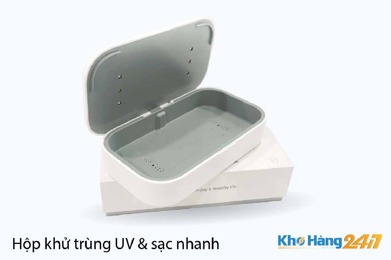 BO QUA TANG 31 06 - Hộp khử trùng UV tích hợp Sạc nhanh không dây