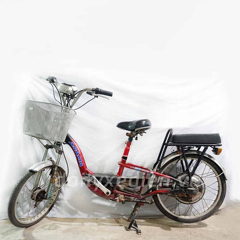 xe dap dien cu asama do 01 - Xe đạp điện Asama cũ - Đỏ