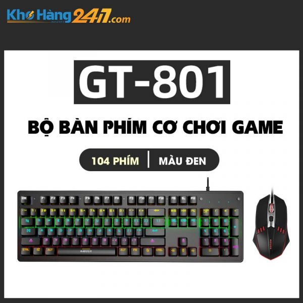 Combo bàn phím cơ GT 801 (LED RGB)